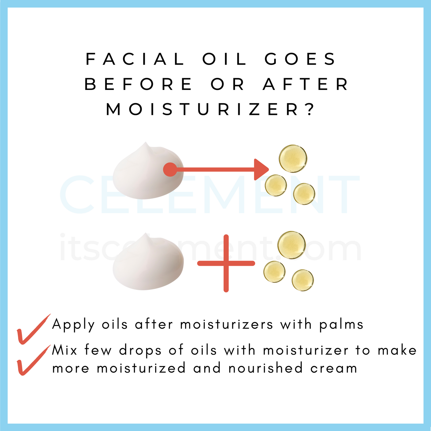 Facial oil should be used before or after moisturizer?